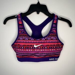 Nike Pro Multicolor Sports Bra Sz M